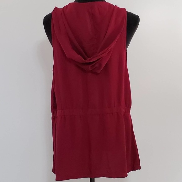 Self E by Self Esteem Cranberry Hooded Cardigan - Picture 3 of 6